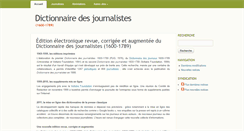 Desktop Screenshot of dictionnaire-journalistes.gazettes18e.fr