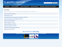 Tablet Screenshot of gazetier-universel.gazettes18e.fr