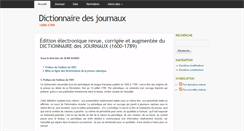 Desktop Screenshot of dictionnaire-journaux.gazettes18e.fr